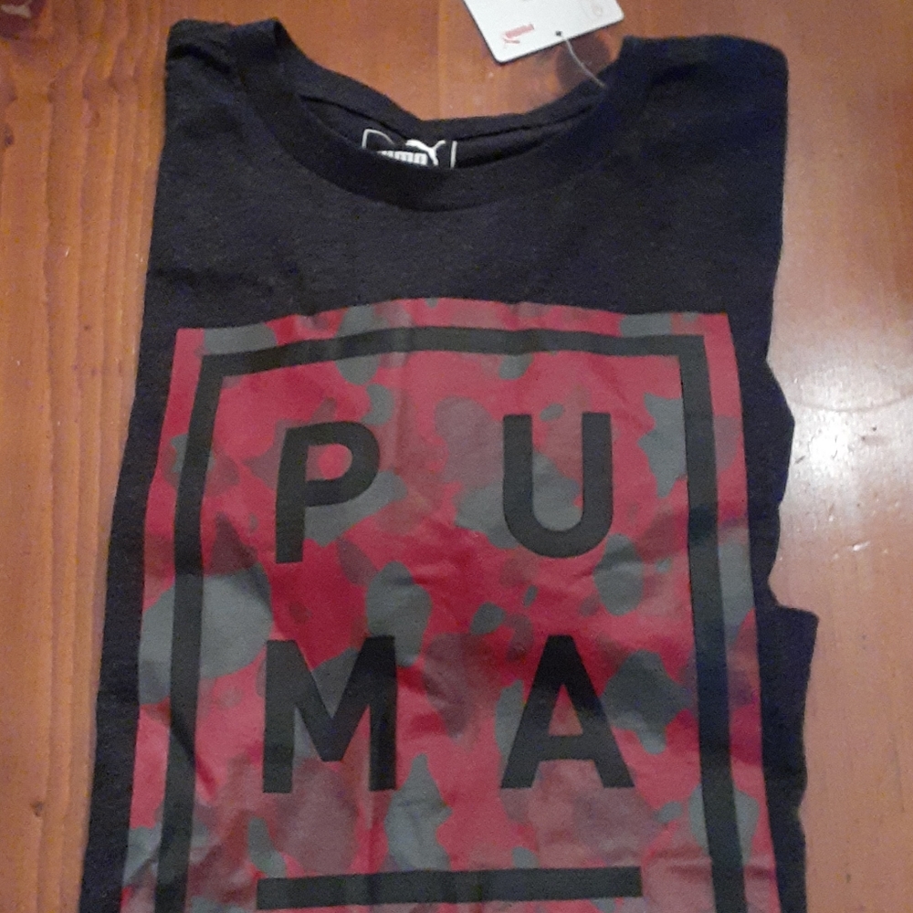 PUMA Men's Above The Bar Camo Tee Dark Gray